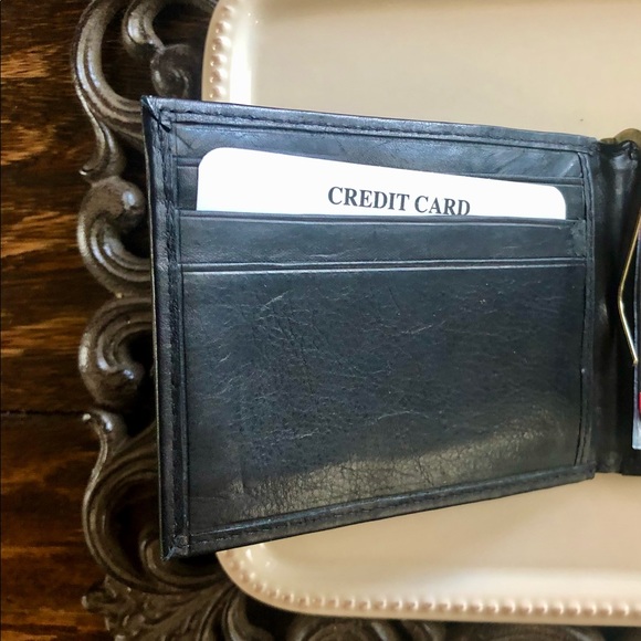 Paul&Taylor black Leather Credit Card Holder-NWOT - Picture 3 of 8